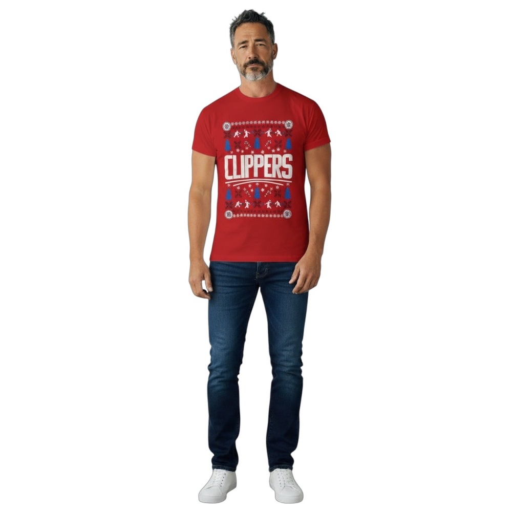 LA CLIPPERS Red Cotton Unisex Christmas KIA GILDAN T-Shirt size XL